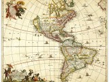 Americas Map 1670 Frederick de Wit
