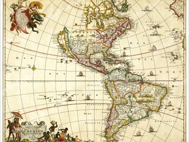 Americas Map 1670 Frederick de Wit