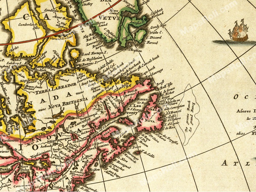 Americas Map 1670 Frederick de Wit