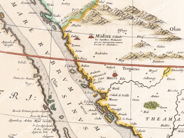 خريطة الجزيرة العربية 1665 يوهانس بلاو