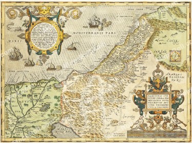 Palestine Map 1579 Abraham Ortelius