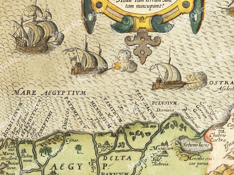 Palestine Map 1579 Abraham Ortelius