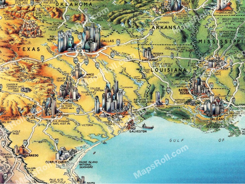 United States of America Map 1992 Unique Media