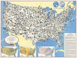 United States of America Map 1950 General Drafting