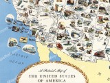United States of America Map 1950 General Drafting