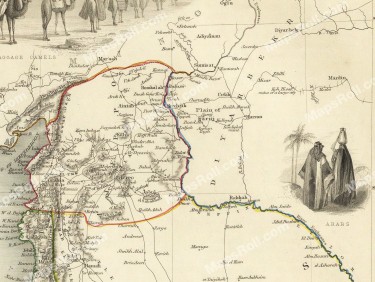 Syria Map 1851 John Rapkin