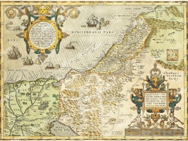 Palestine Map 1579 Abraham Ortelius
