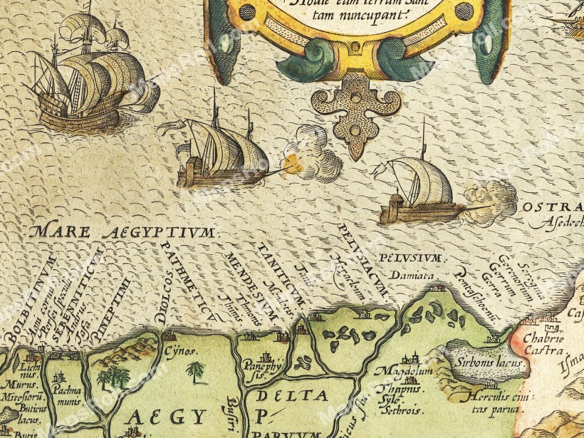 Palestine Map 1579 Abraham Ortelius
