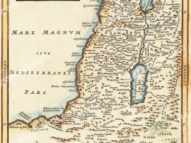 Palestine Map 1780 Christoph Cellarius