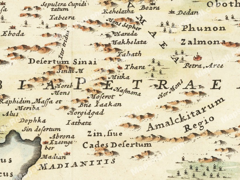 Palestine Map 1780 Christoph Cellarius